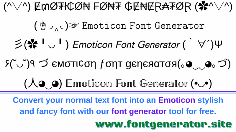 emoticon-style-font-generator